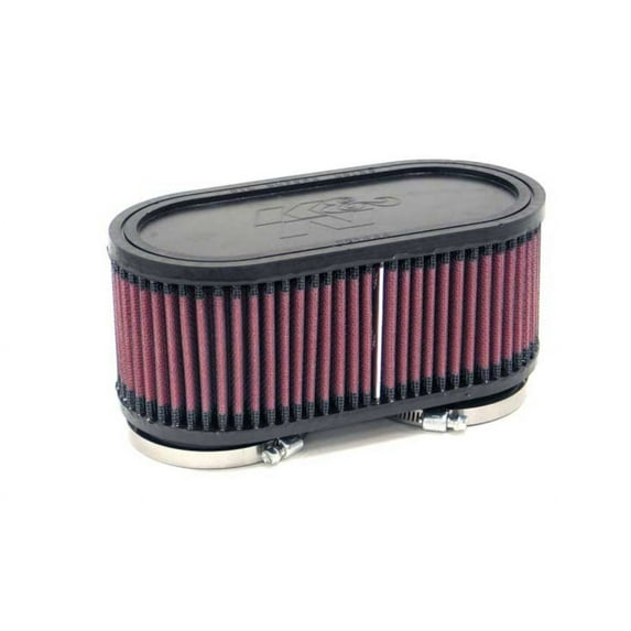 K&N Universal Clamp-On Air Filter: High Performance, Premium, Washable, Replacement Engine Filter: Flange Diameter: 2.375 In, Filter Height: 3 In, Flange Length: 0.625 In, Shape: Oval, RU-2970