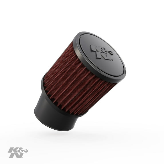 K&N Universal Clamp-On Engine Air Filter: Washable and Reusable: Round Straight; 2.438 in (62 mm) Flange ID; 4 in (102 mm) Height; 3.75 in (95 mm) Base; 3.75 in (95 mm) Top, RU-1750