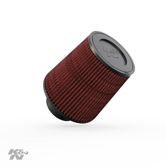 K&N Universal Clamp-On Engine Air Filter: Washable and Reusable: Round Tapered; 3 in (76 mm) Flange ID; 6 in (152 mm) Height; 6 in (152 mm) Base; 4.625 in (117 mm) Top, RE-0930