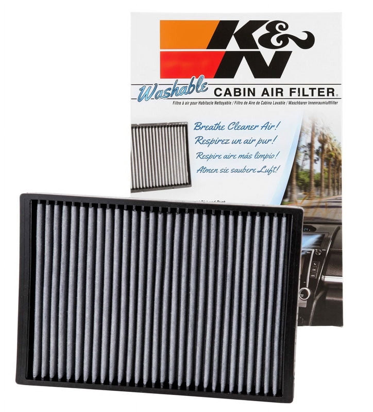 K\u0026N VF3007 Washable \u0026 Reusable Cabin Air Filter Cleans and Freshens Incoming Air for your Chrysler, Dodge Fits select: 2006-2010 DODGE CHARGER, 2005-2006 CHRYSLER 300C