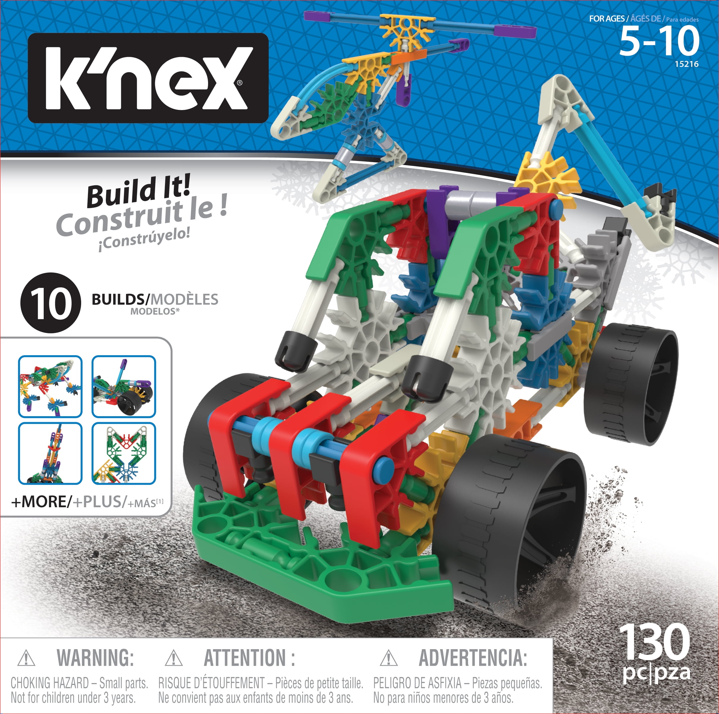K NEX 10 Model Building Set Ages 5 130 pcs Creative STEM Toy
