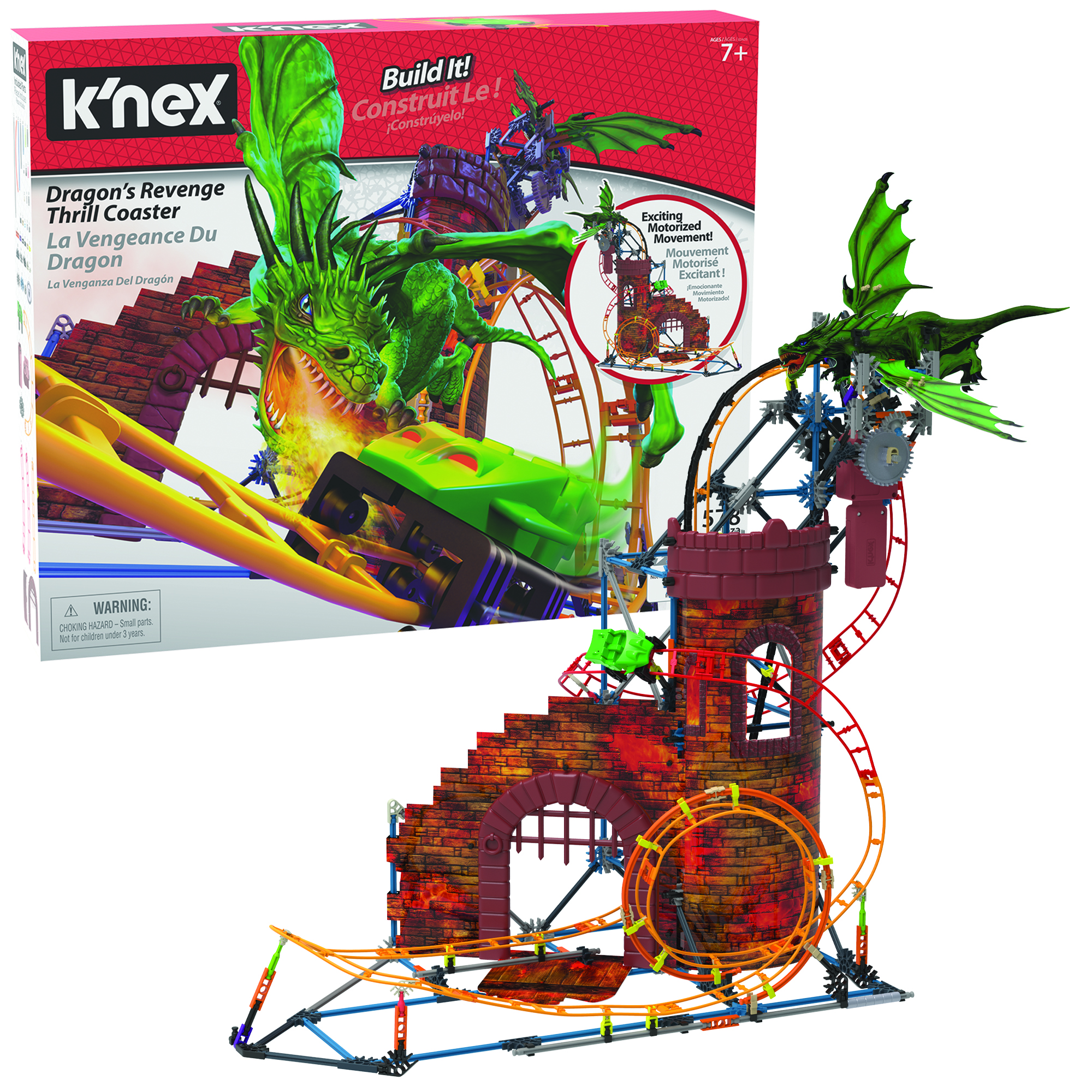 K'NEX Dragon's Revenge Thrill Coaster - 578 Parts - Roller Coaster Toy - Ages 9 and up - image 1 of 11