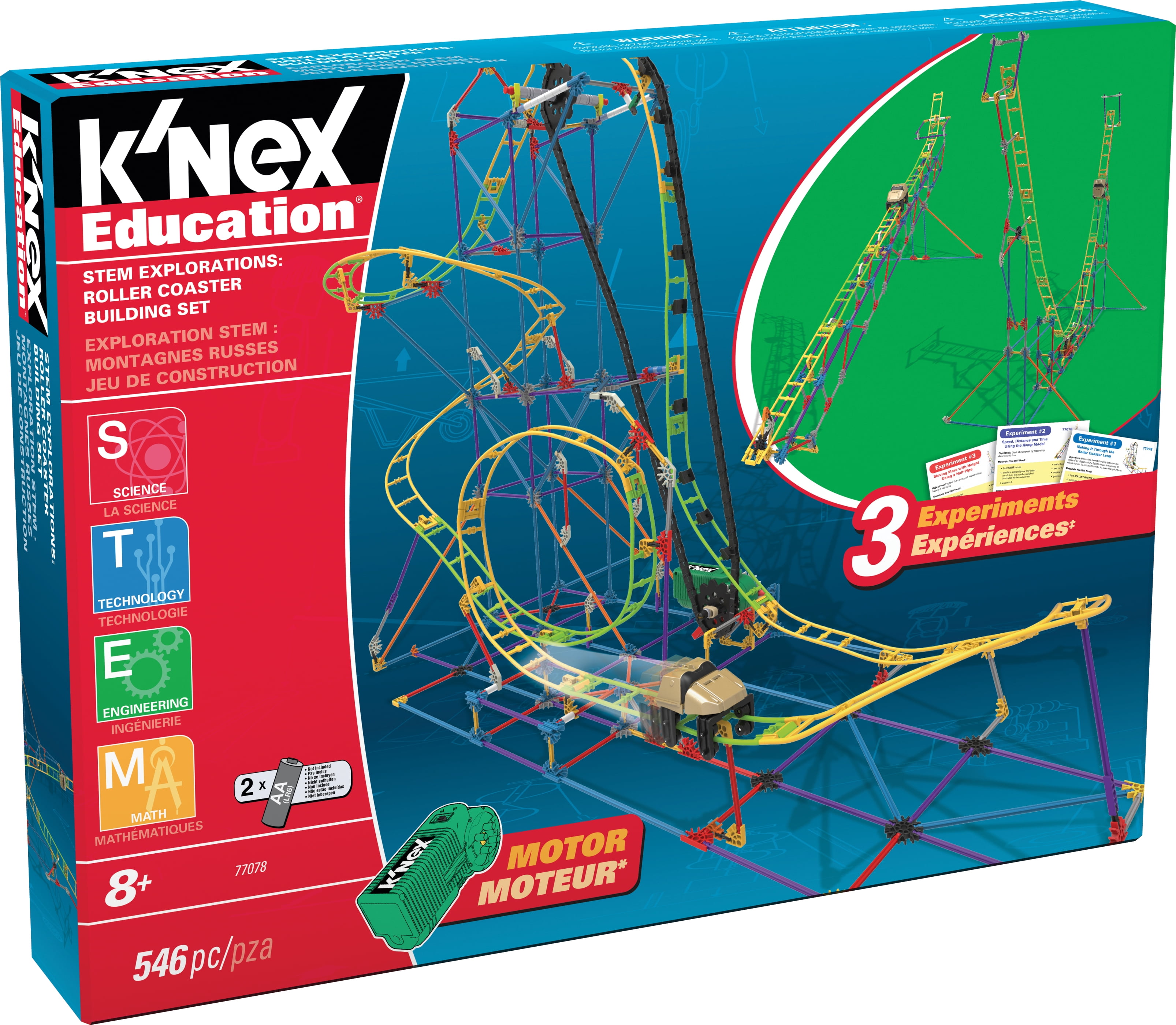 K NEX Education STEM Explorations Kids Roller Coaster Building Set 546 Pieces Ages 8 Walmart