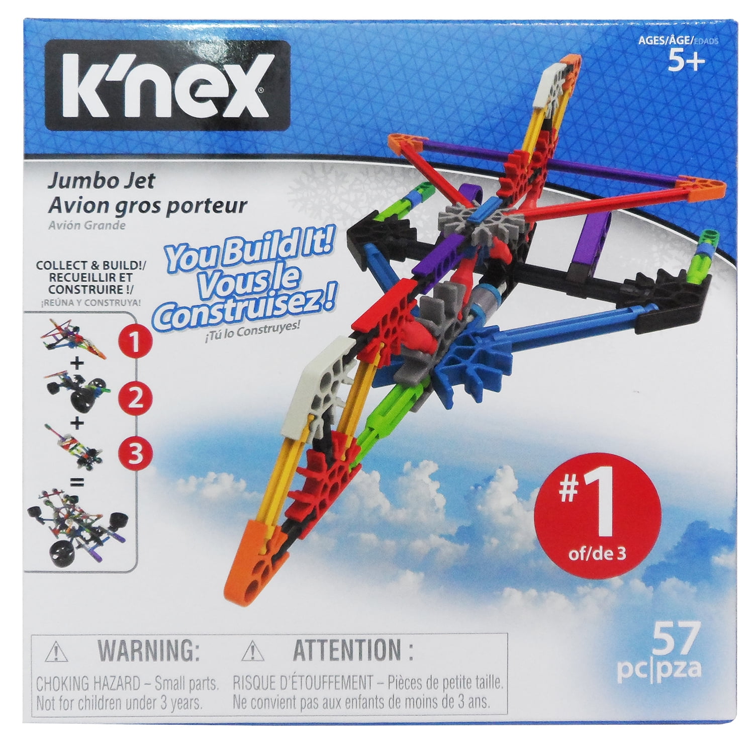 K'NEX Jumbo Jet 57pc Building Set - 1 of 3 - Walmart.com