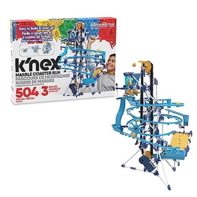 K'NEX Marble Coaster Run with Motor Set, 504 Piece Marble Maze Game Building for Kids, Stem Learning Construction Set, Interlocking Building Toy for Boy, Girl, Ages 8+