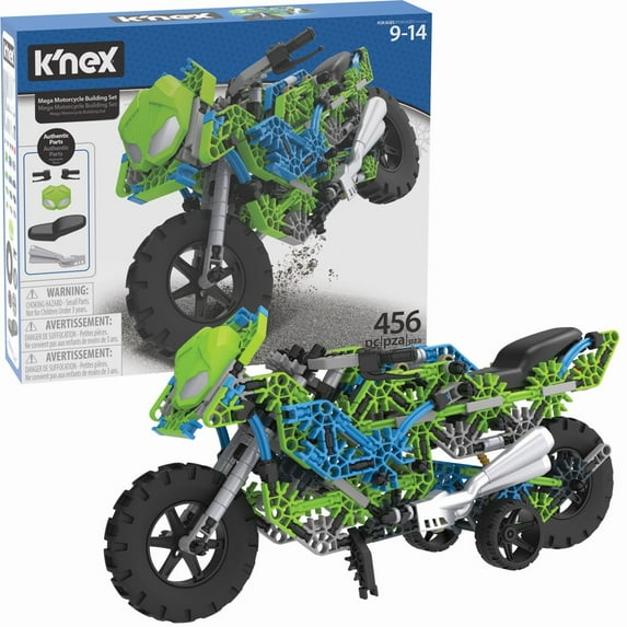 K'NEX Mega Motorcycle Building Set - Ages 9+ - 456 parts - Working Suspension, Authentic Replica Model