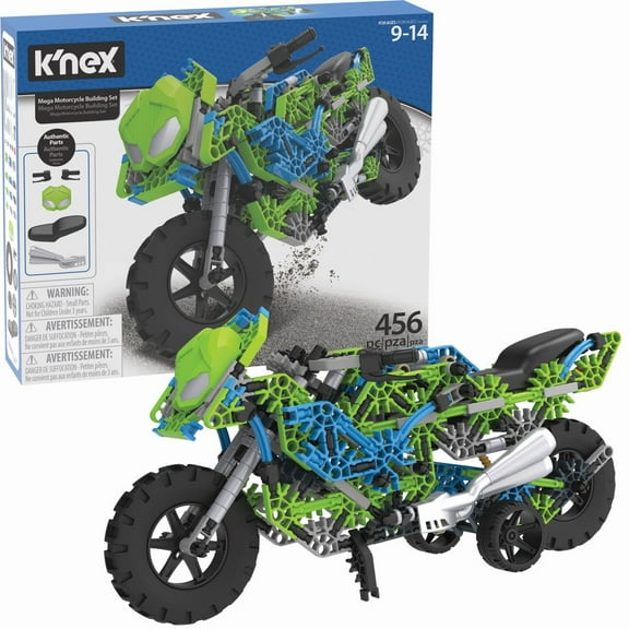 K'NEX Mega Motorcycle Building Set - Ages 9+ - 456 parts - Working Suspension, Authentic Replica Model