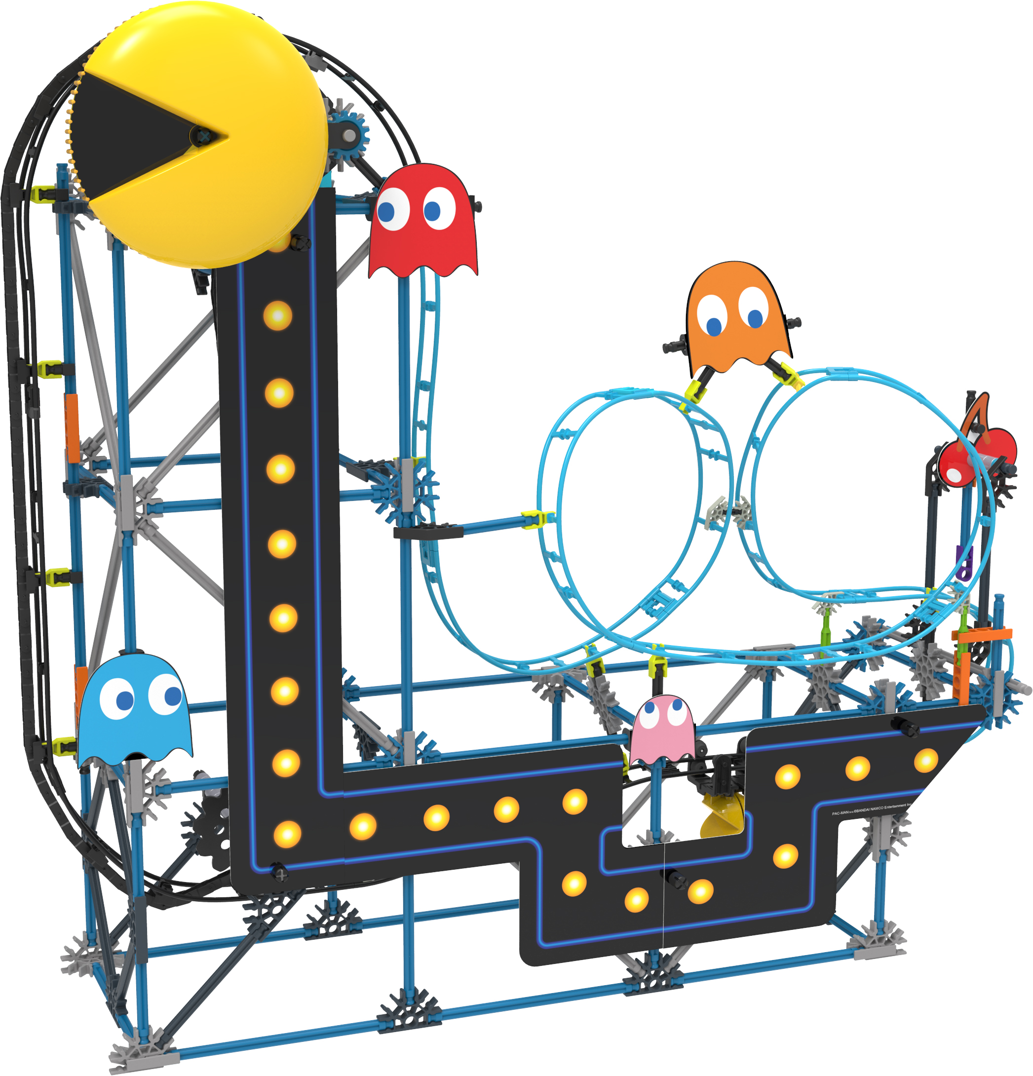 K'NEX PAC-MAN Roller Coaster Building Set - 432 Parts - Roller Coaster Building Toy - image 1 of 6