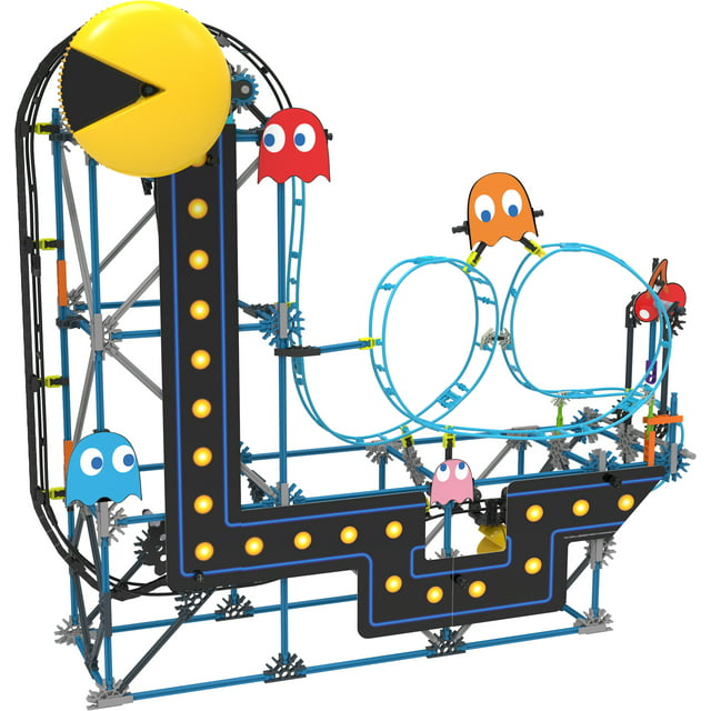 K'NEX PAC-MAN Roller Coaster Building Set - 432 Parts - Roller Coaster Building Toy