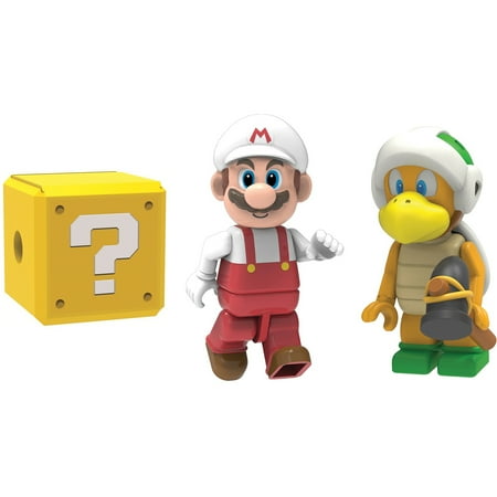 K'NEX Super Mario Fire Mario, Hammer Brother and Mystery Figure, 3-Pack
