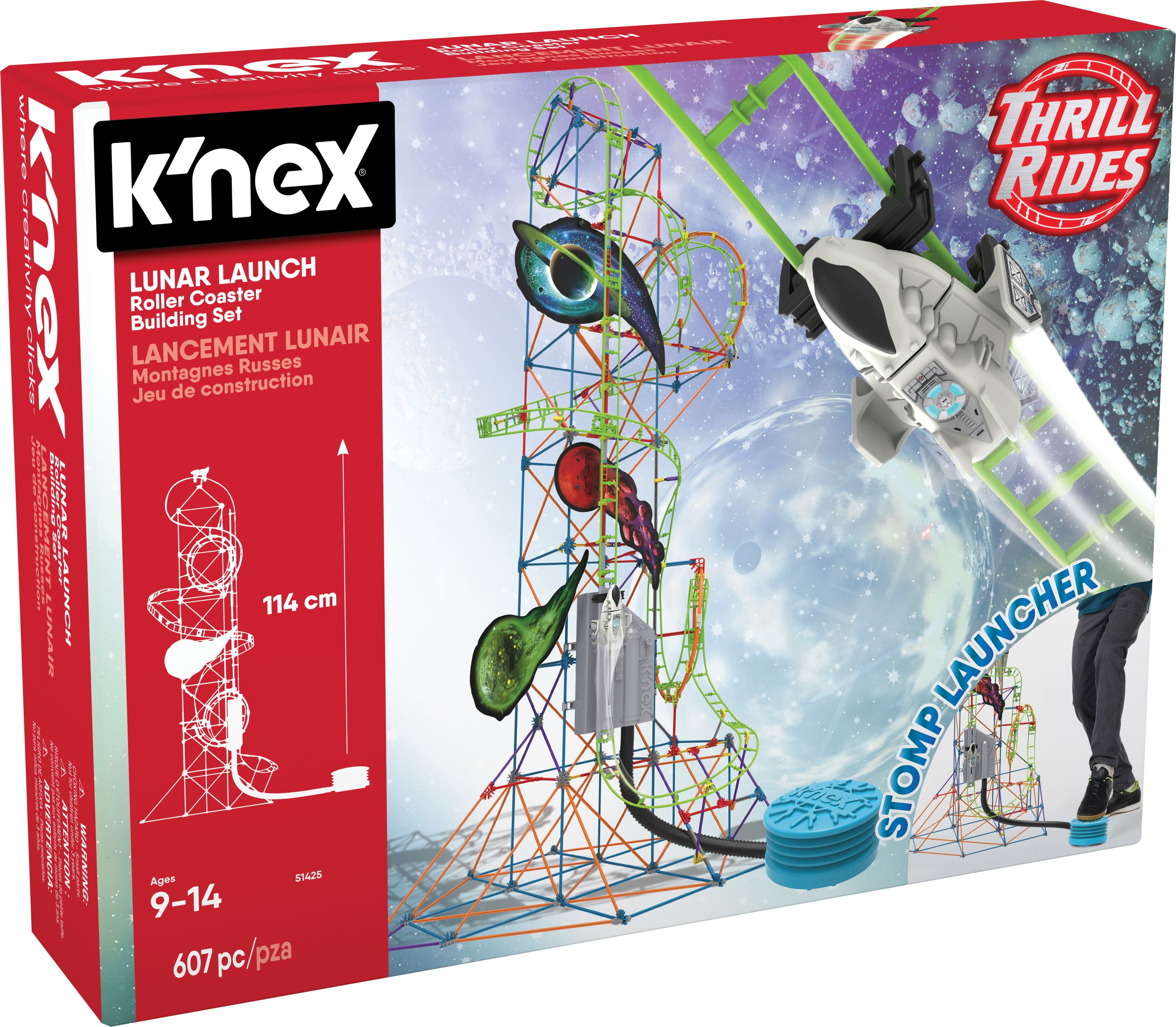 K'NEX Thrill Rides - Lunar Launch Roller Coaster Building Set