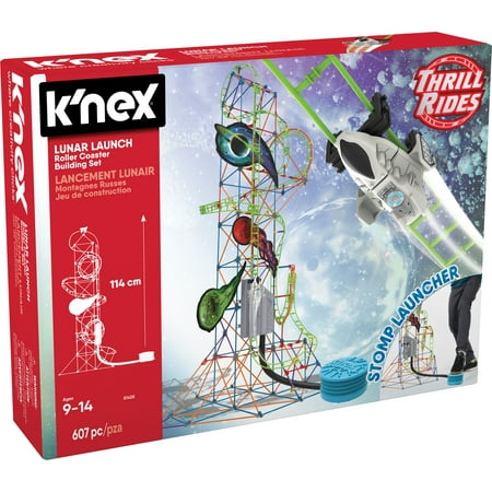 K'NEX Thrill Rides - Lunar Launch Roller Coaster Building Set - 607 Pieces - Ages 9 and Up - Construction Educational Toy