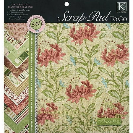 K-Ology Scrap Pad To Go 12X12, Hannah