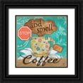 thumbnail image 1 of K, Onna 12x12 Black Ornate Wood Framed with Double Matting Museum Art Print Titled - Coffee Time I, 1 of 4