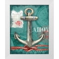 thumbnail image 1 of K, Onna 12x14 White Modern Wood Framed Museum Art Print Titled - Nautical Anchor, 1 of 4
