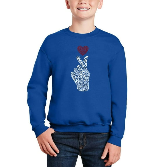 K-Pop - Boy's Word Art Crewneck Sweatshirt