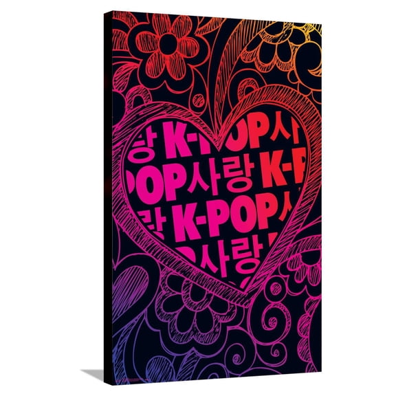 K-Pop Canvas Wall Poster, 22.375" x 34"