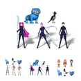 thumbnail image 1 of K-Pop Demon Hunters Figurine, Kpop Demon Hunters Figures Toy,Fun & Adorable Gift for Kids & Adults - (5Pcs,Figure A), 1 of 9