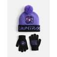 thumbnail image 1 of K-Pop Demon Hunters Girls Pom Beanie and Gloves Set, 2 Piece, 1 of 4