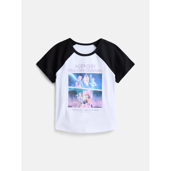 K-Pop Demon Hunters, Girls' & Big Girls' Graphic Tee, Idols By Day, Sizes 4-16