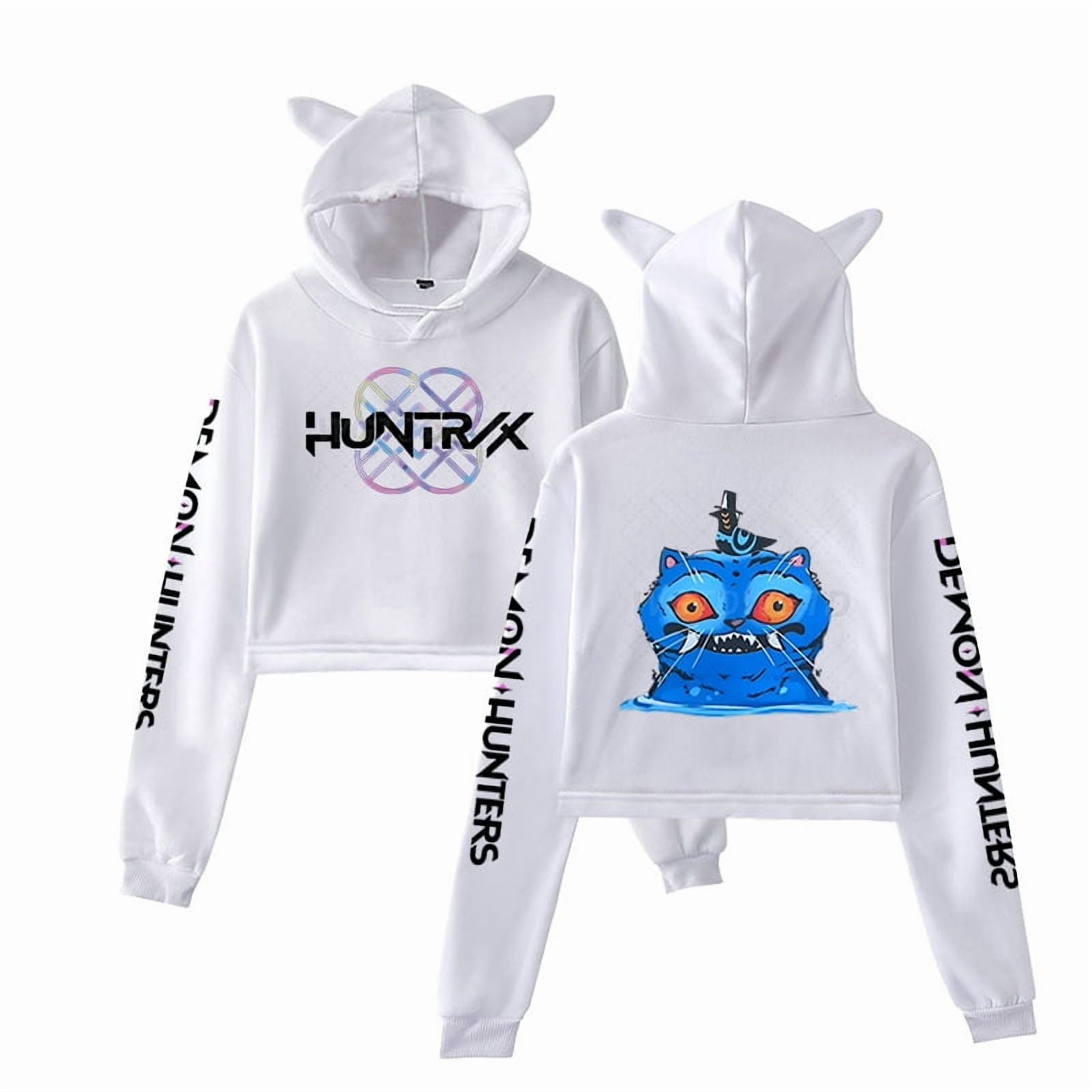 KPop Demon Hunters Hoodie Mit Katzenohren - Streetwear Crop Top Damen