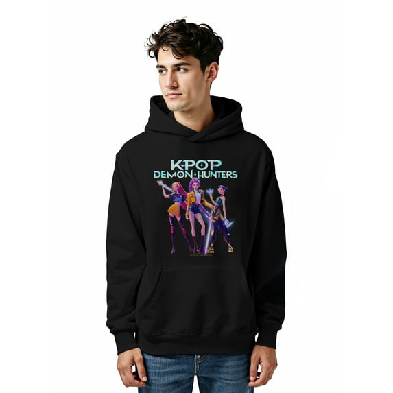 K-Pop Demon Hunters, Men's & Big Men's Graphic Hoodie, Hero Group, Sizes S-3XL