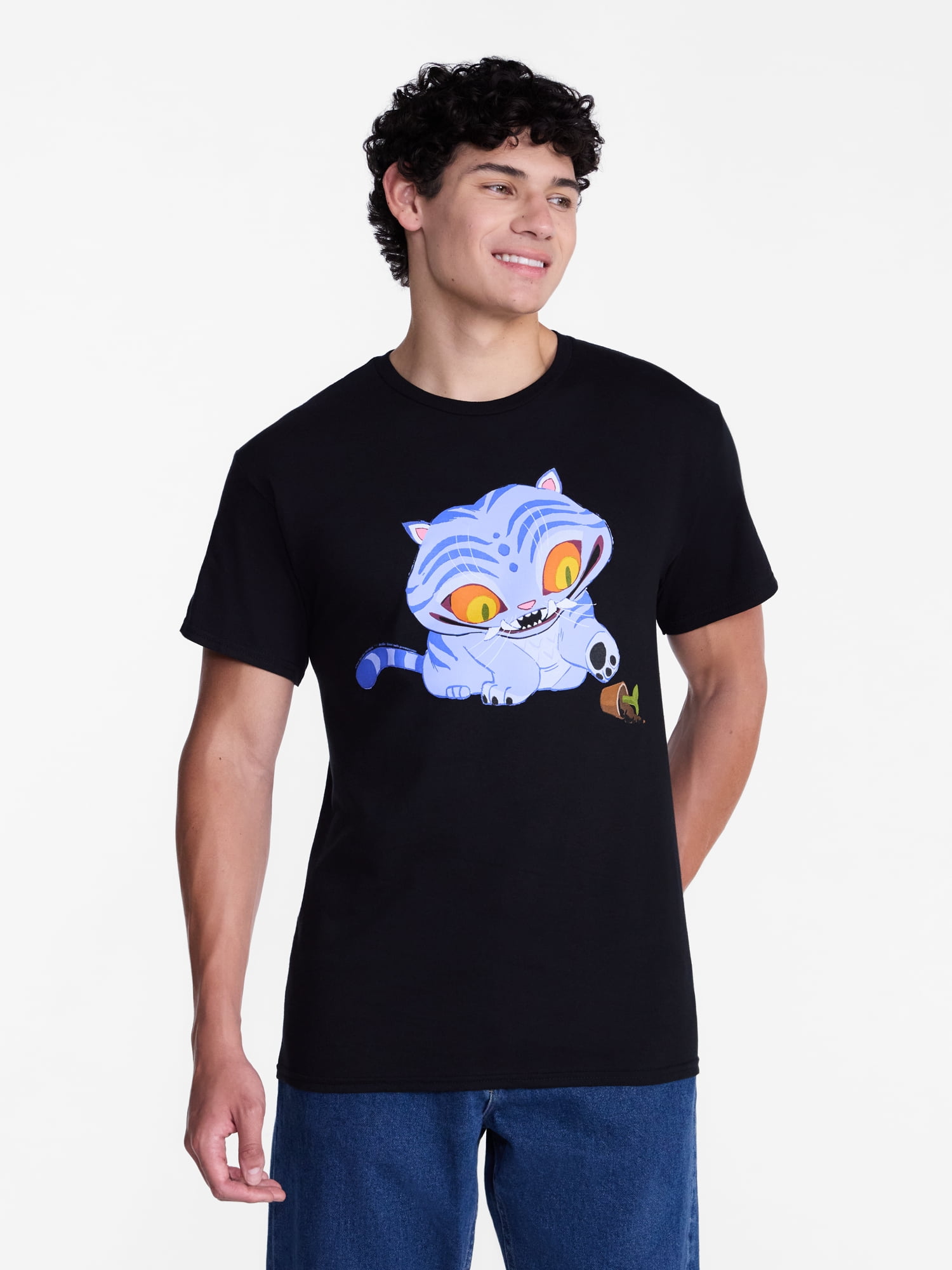 KPop Demon Hunters Men's and Big Men's Chibi Derpy Graphic Tee, Sizes S-3XL