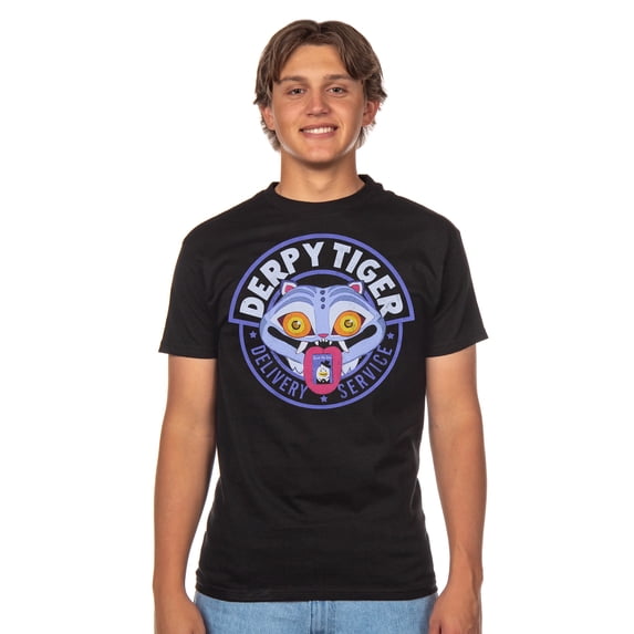 K-Pop Demon Hunters Shirt Men's Derpy Tiger Delivery Service Short Sleeve Tee