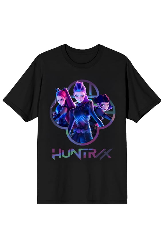 K-Pop Demon Hunters Shirt Men's Huntrix Logo Rumi Mira Zoey Short Sleeve Tee