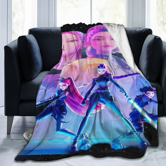 KPop Demon Hunters Throw Blanket,Soft Cozy Sofa Blanket Decorative