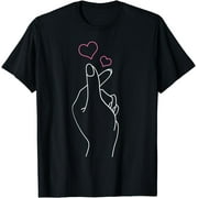 K-Pop Hand Symbol Heart K-Drama Korean Pop Music Fan Gift T-Shirt