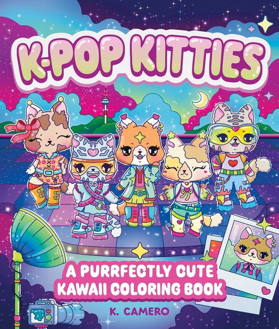 K-Pop Kitties: A Purrfectly Cute Kawaii Coloring Book, (Paperback)