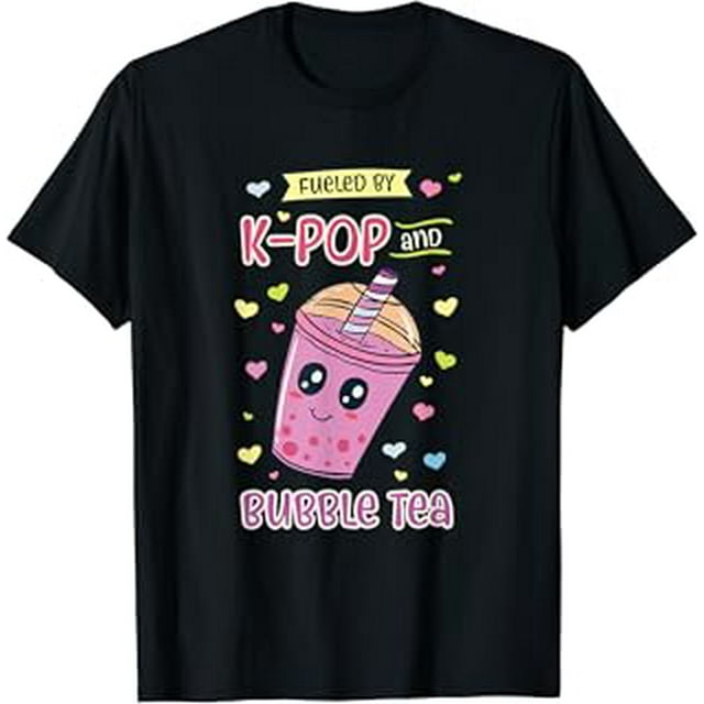 K Pop and Bubble Tea Korean Music Tapioca Boba TShirt