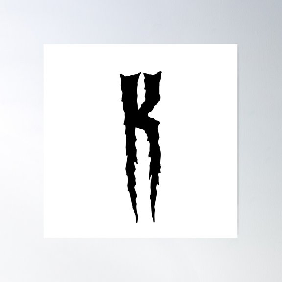 K Poster Wall Art, Modern Wall Decor For Living Room Bedroom, 16x16 UNFRAMED