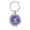thumbnail image 1 of K Potassium Checal Element chem Rotating Keychain Metal Keyring Holder, 1 of 2