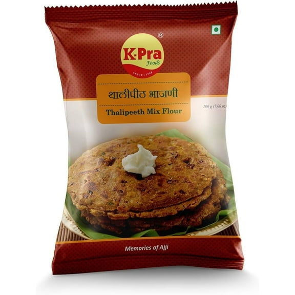 K-Pra Graham Flour Thalipeeth Bhajani (Mix Flour) - Wheat Flours, Vegetarian, 10 Pack, Each 500g