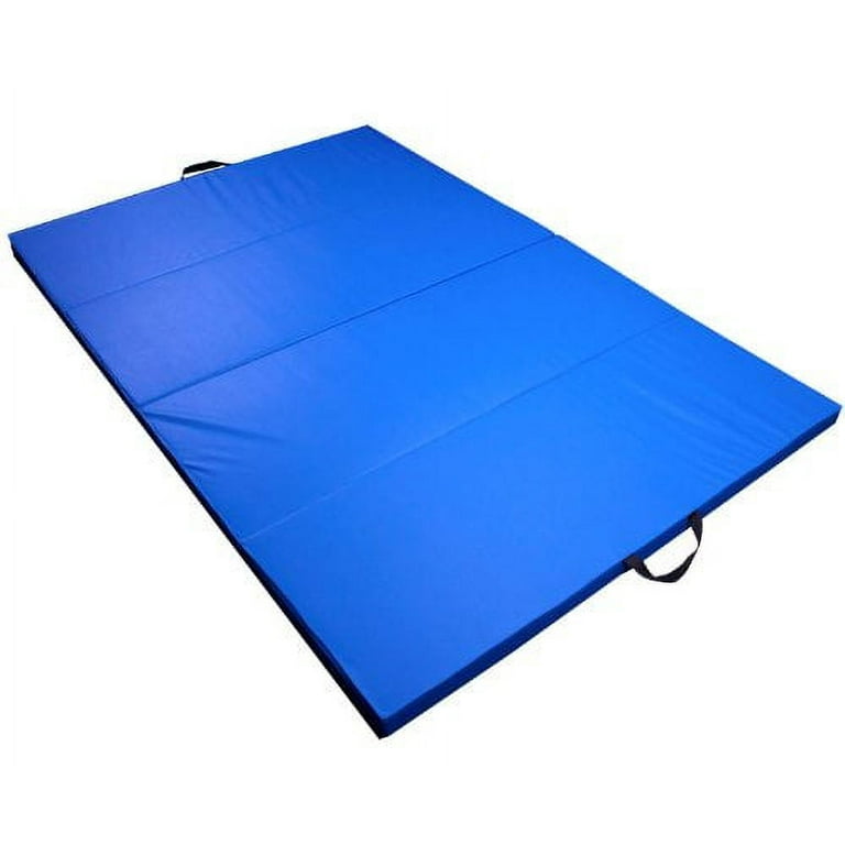 K Roo Sports Children s Gymnastics 4 x 6 4 panel Tumbling Exercise Mat Blue Walmart