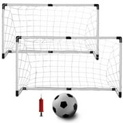 K-Roo Sports Kids Soccer Set Includes Soccer Ball, Pump, and 2 Goals