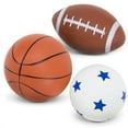 thumbnail image 1 of K-Roo Sports Mini Sports Pack: Inflatable Football, Soccer Ball, Basketball in Mini Mesh Bag, 1 of 6