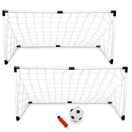K-Roo Sports Youth Soccer Goals with Soccer Ball and Pump for Backyard Play