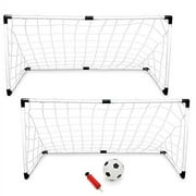 K-Roo Sports Youth Soccer Goals with Soccer Ball and Pump for Backyard Play