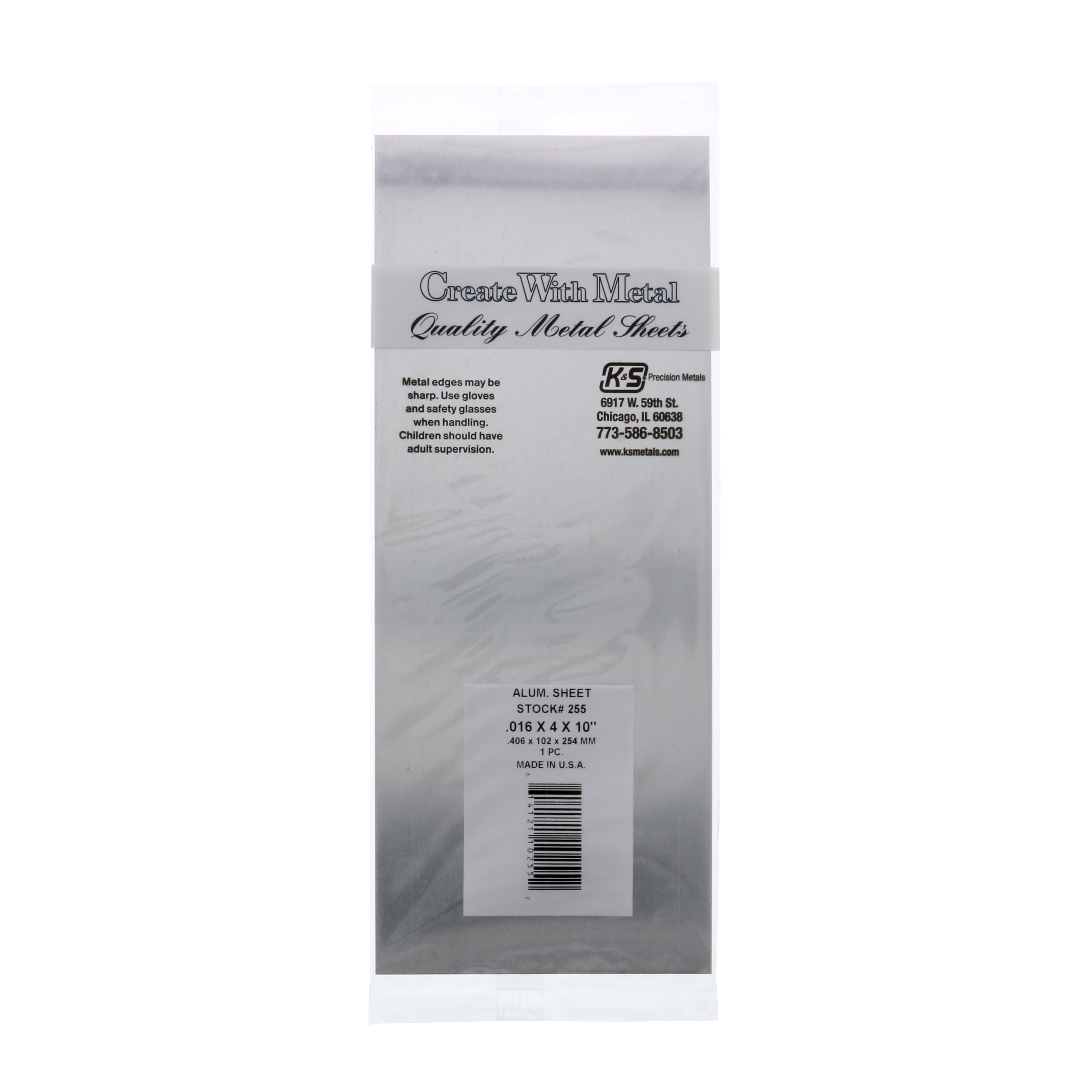 K&S 0.016 in. X 4 in. W X 10 in. L Aluminum Sheet Metal K&S 0.016 in. X 4 in. W X 10 in. L Aluminum Sheet Metal