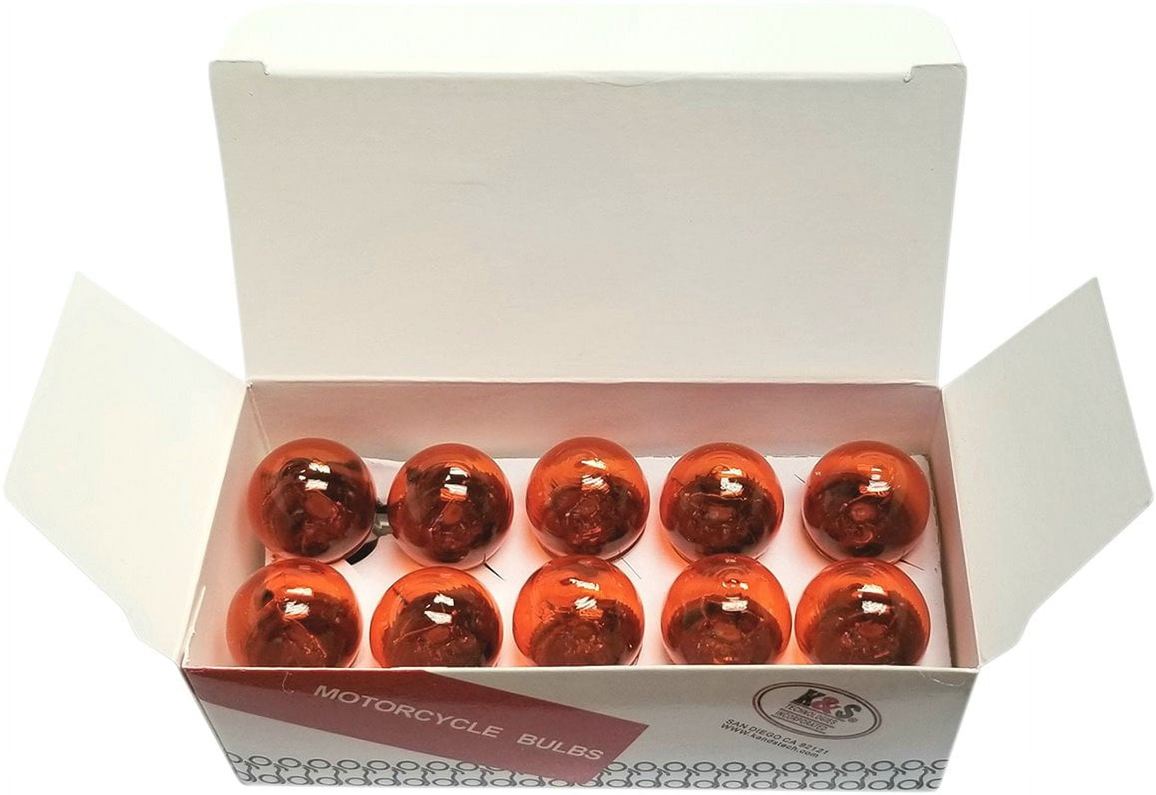 K&S 12V 23W Round Amber Incandescent Marker Bulb 10 Pack (25-8037AP)