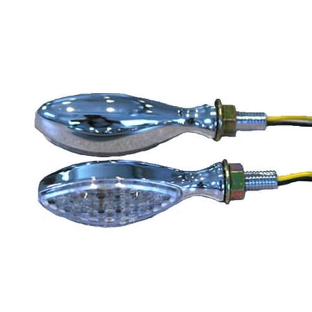 K&S 25-8912 Led Ultra MinI-Marker Lights, Oval, Chrome 15 Leds