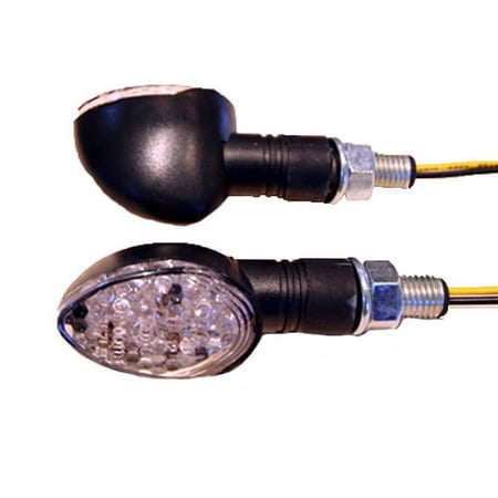 K&S 25-8935 Led Ultra MinI-Marker Lights, Oval, Blk, Short Stem 15 Leds