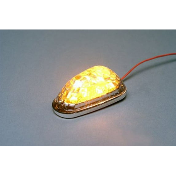 K&S 25-9703 Led Mini-Marker Light, Triangle, Chrome, Amber (6 Leds)