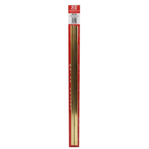 K & S 5039476 0.35 in. x 12 in. Oval Brass Tube