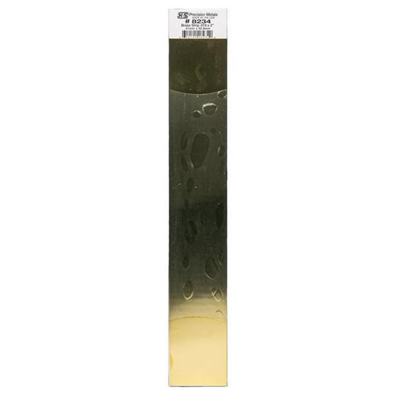 K&S Engineering Brass Metal Strip, .016" x 2" x 12"