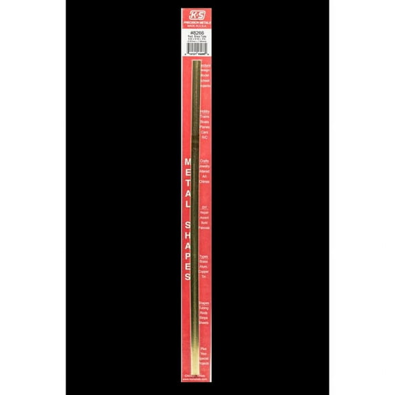 K&S Metal Tubing - Brass, Rectangular, 5/32" x 5/16" Diameter, 12"