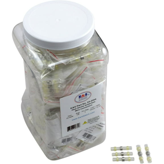 K&S AWG 12-10 Solderless Heat-Shrink Wire Connector 100 Pack (03-2004)